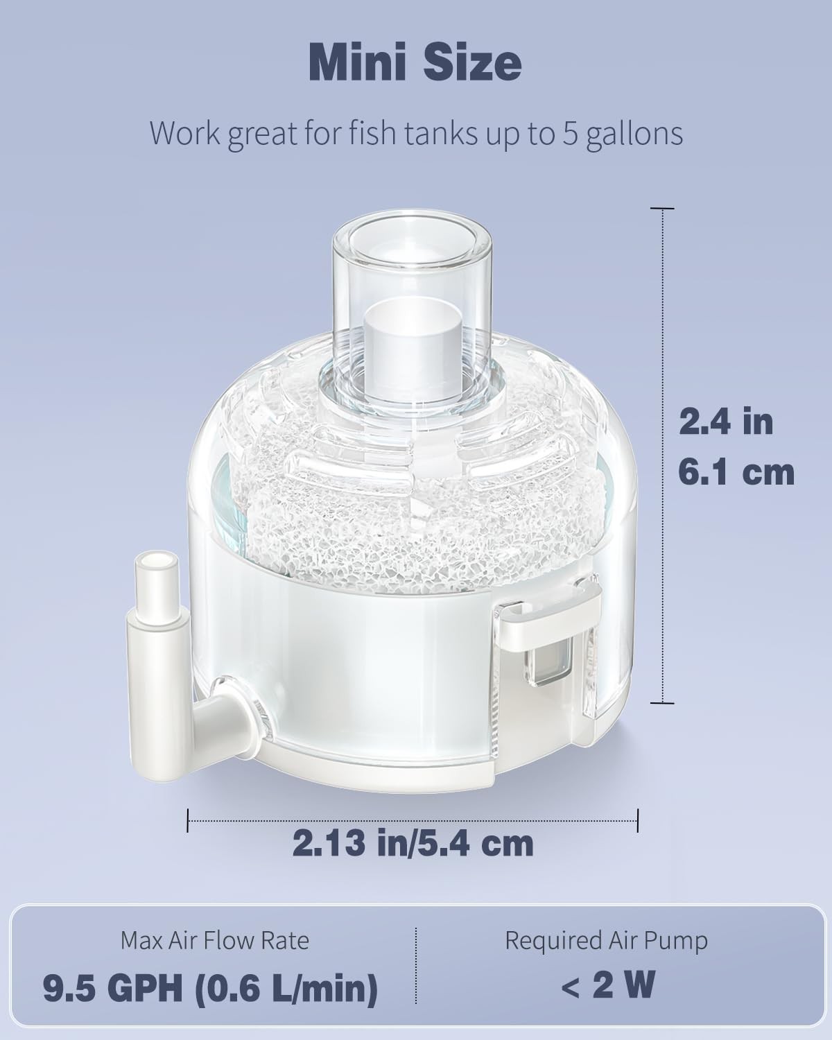 Pawfly Mini Aquarium Sponge Filter for Small Fish Tanks
