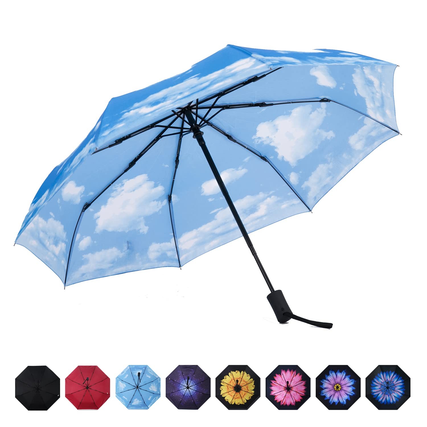 Travel Umbrella Windproof Automatic LightWeight Unbreakable Umbrellas-factory...