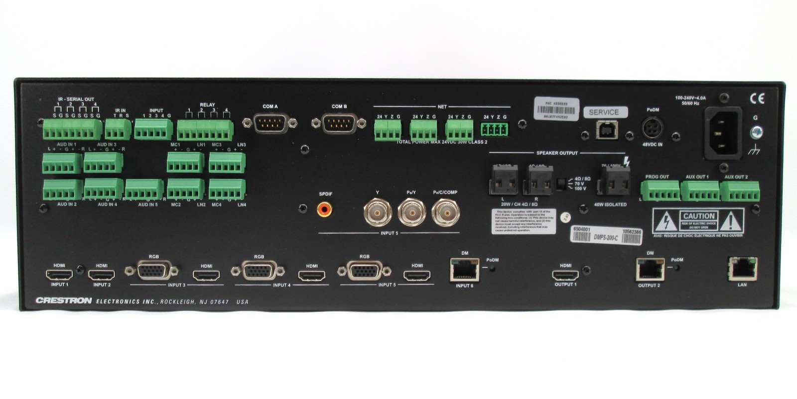 Crestron DMPS-200-C HDMI Digital Media Switcher Presentation System 200
