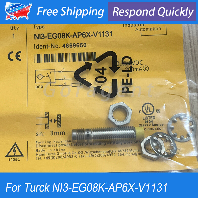 NEW For Turck NI3-EG08K-AP6X-V1131 No.4669650 Proximity Switch 10-30VDC 200mA