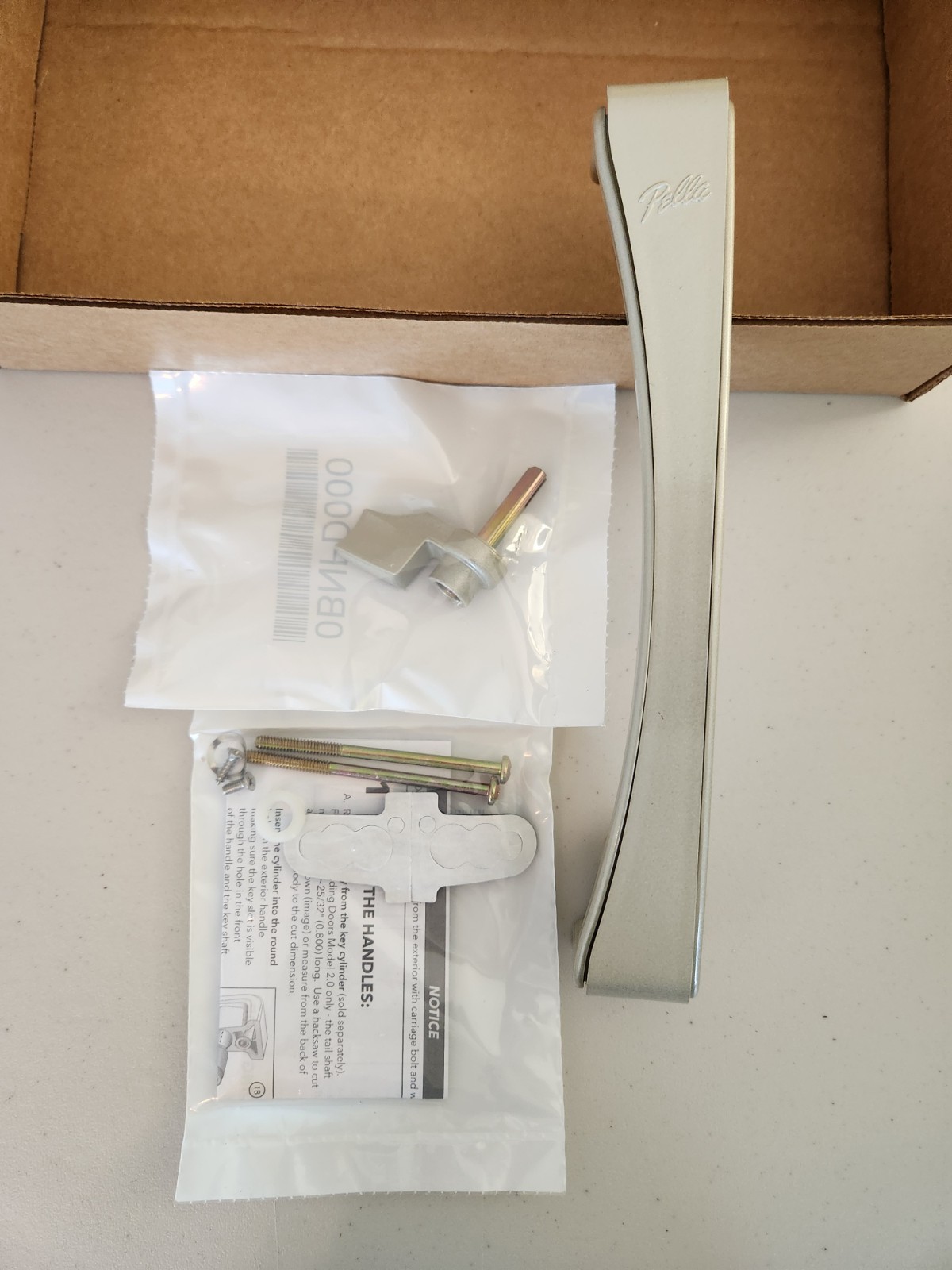 PELLA CHAMPAGNE INTERIOR HANDLE FOR SLIDING DOOR OX, NEW IN BOX *FREE SHIPPING**