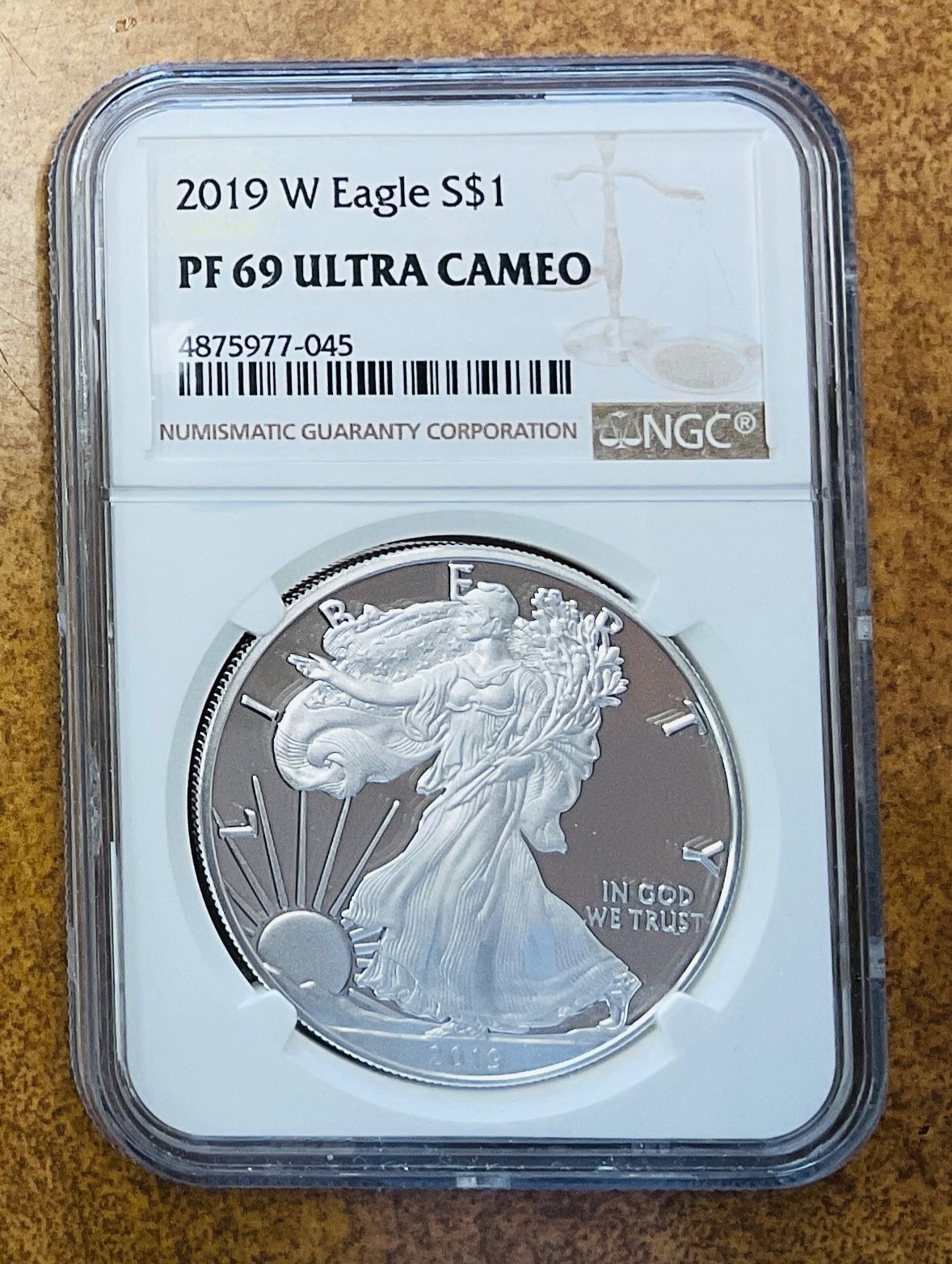 2019 W $1 Proof Silver Eagle NGC PF69 UC.