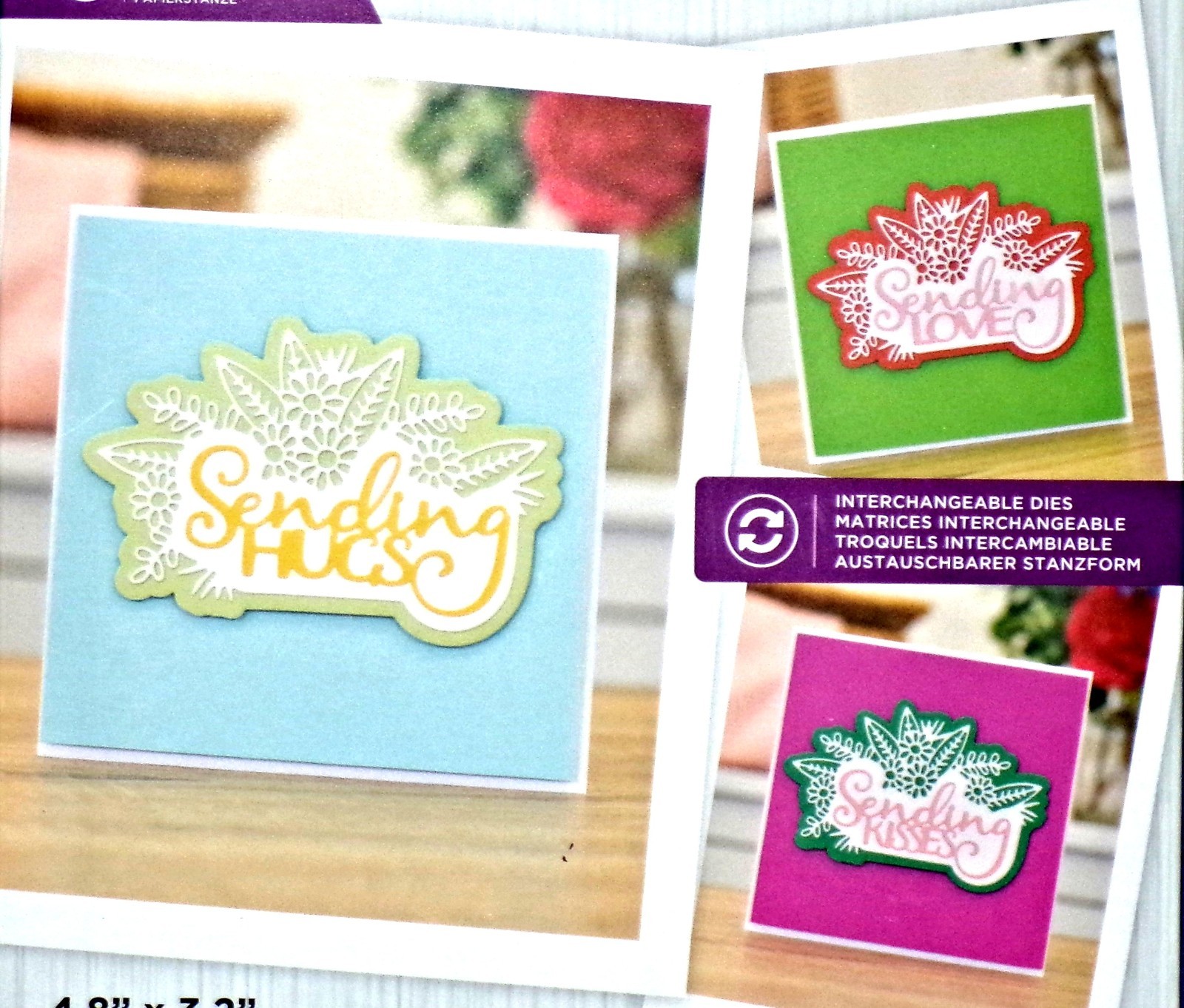 Crafters Companion Interchangeable Wild Flowers Die Sentiment Gemini Expression