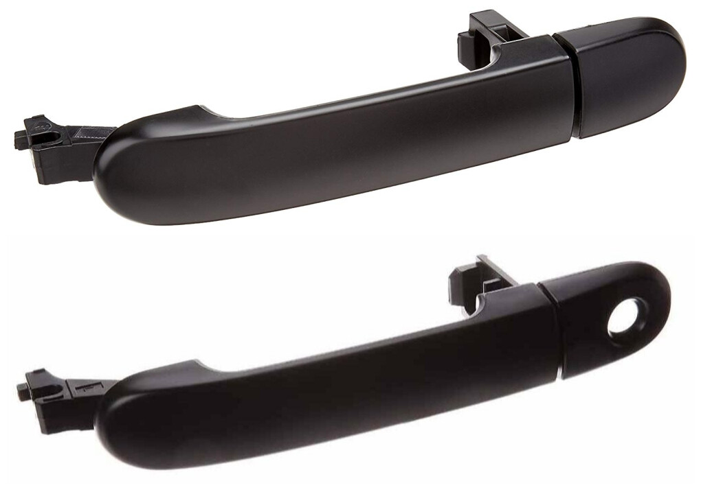 Front Outside Exterior Door Handles Set LH RH Primed Black for 2007-2012 Versa