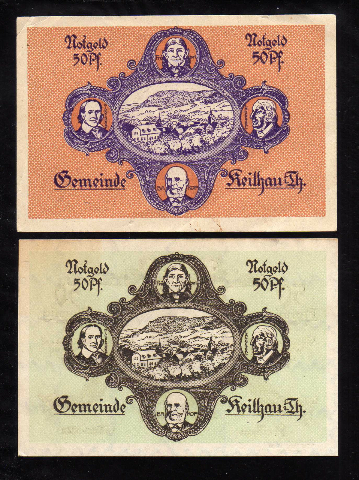 L104 GERMANY NOTGELD - KEILHAU - 2 x 50 PFENNIG