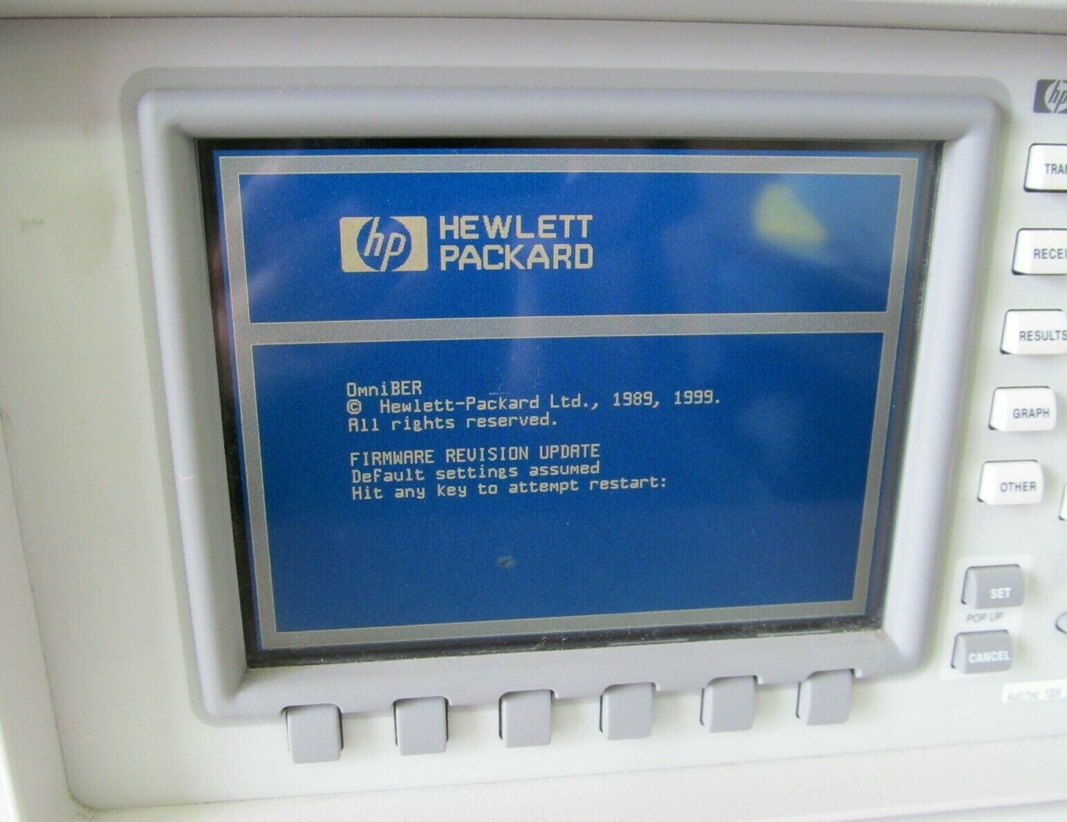 HP Agilent OmniBER 718 Communication Performance Analyzer 37718B