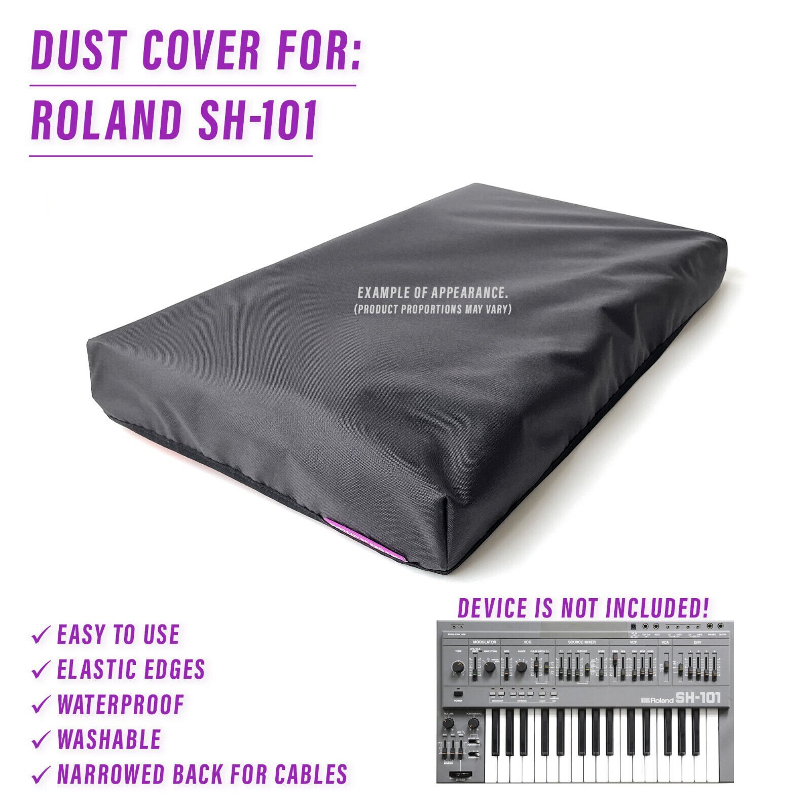 DUST COVER for ROLAND SH-101 - Waterproof, easy to use, elastic edges
