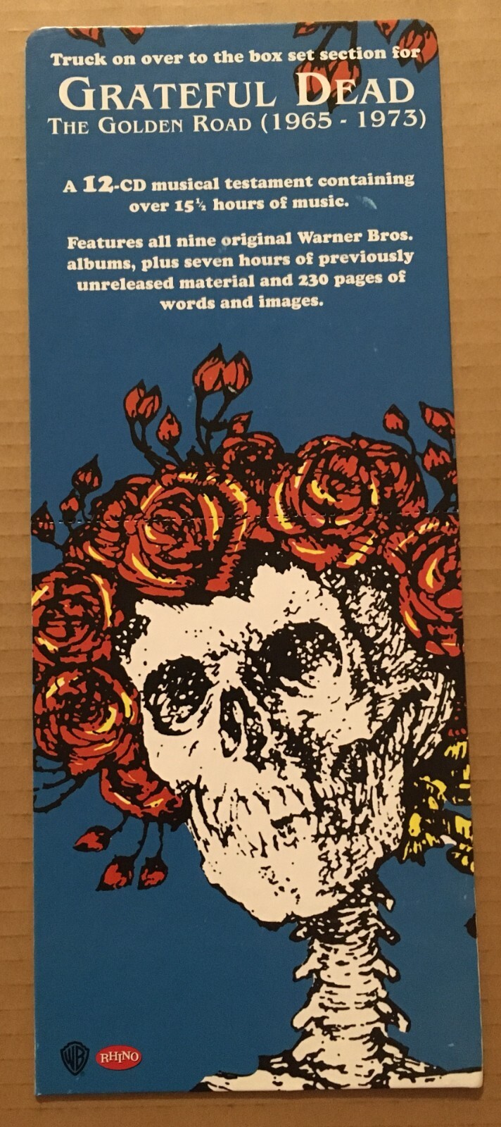 GRATEFUL DEAD Vintage 2001 PROMO CHIPBOARD COUNTER DISPLAY 4 Golden CD 5.5x14.25