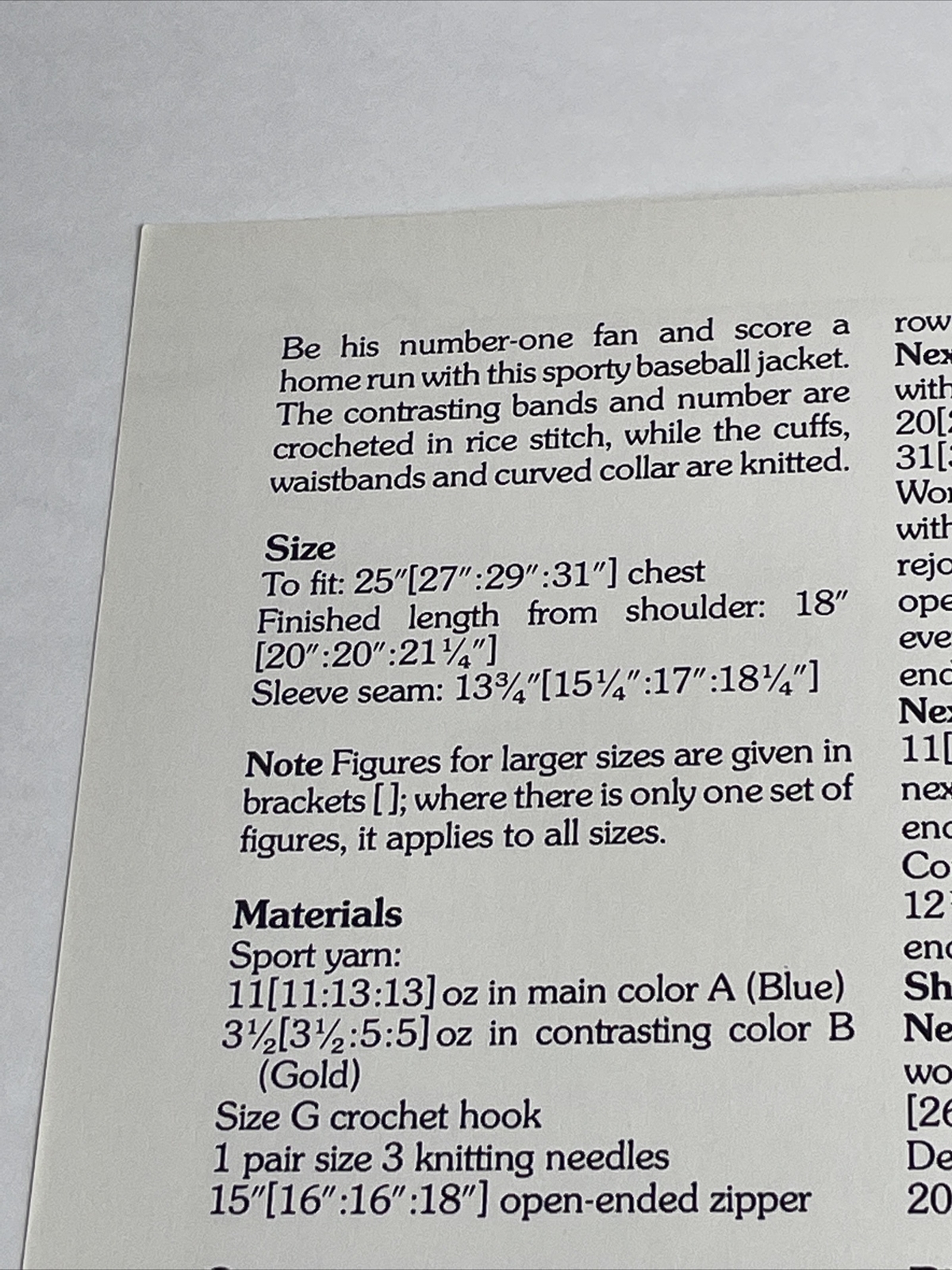 Marshall Cavendish Boys Strike 1 Sweater Crochet Pattern