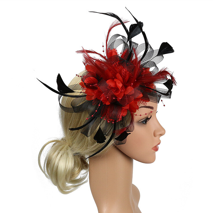 SHOWGIRL BURLESQUE FEATHER HEADDRESS MOULIN ROUGE SAMBA COSTUME HEADPIECE*