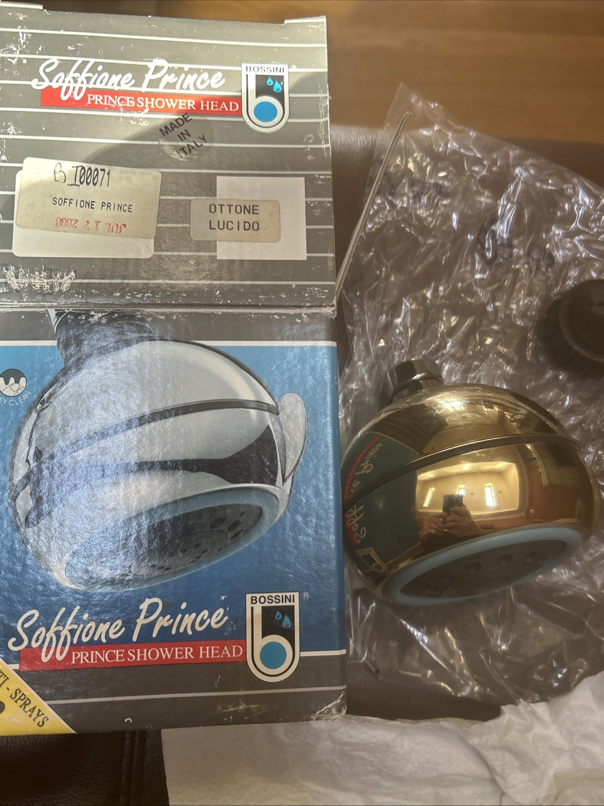 Bossini (Rohl ) Soffione Prince Shower Head Polished Brass