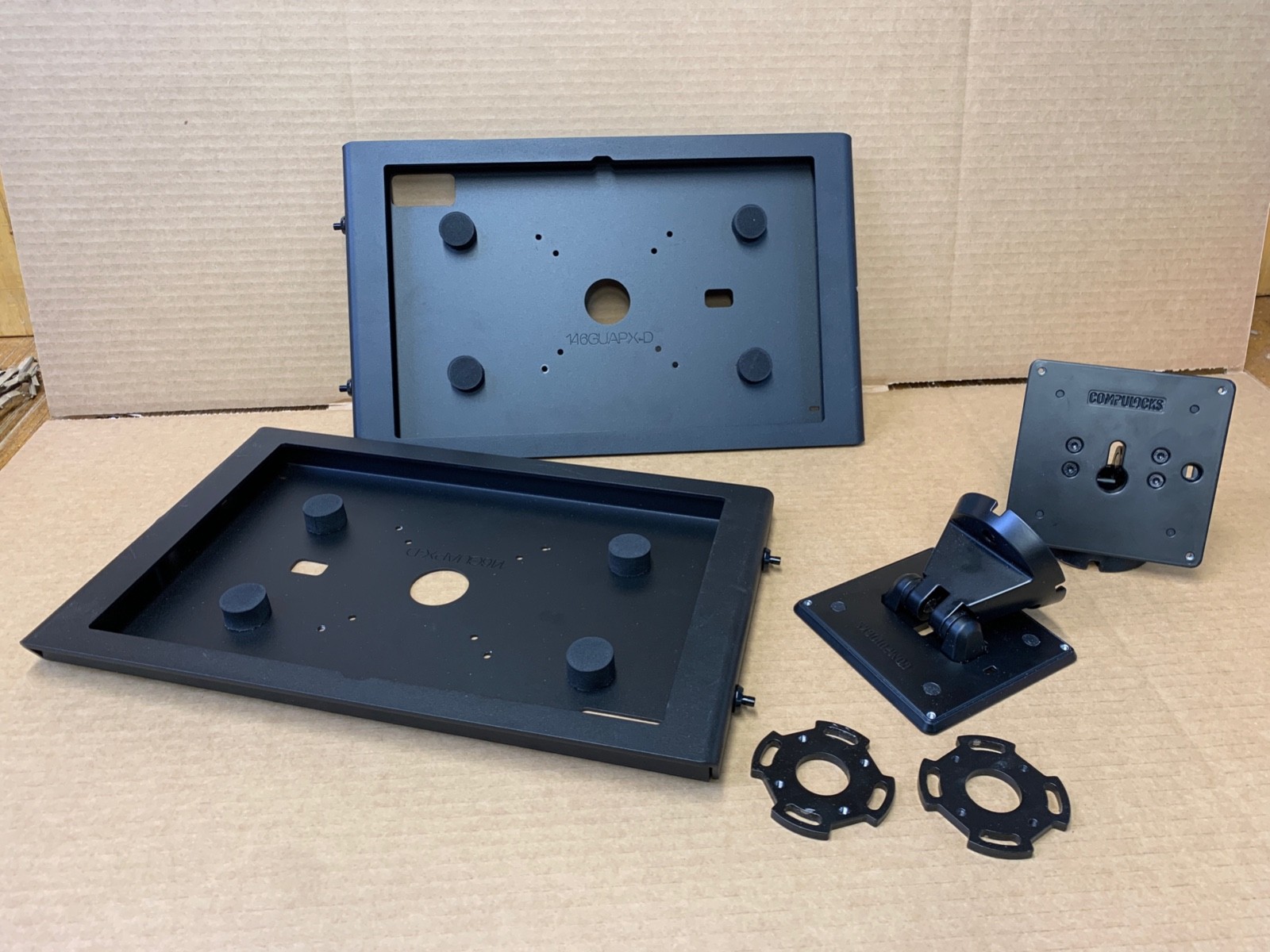 2 Used Compulocks Galaxy Tab S9/S10/S11 Ultra 14.6" Apex Enclosure Wall Mount.