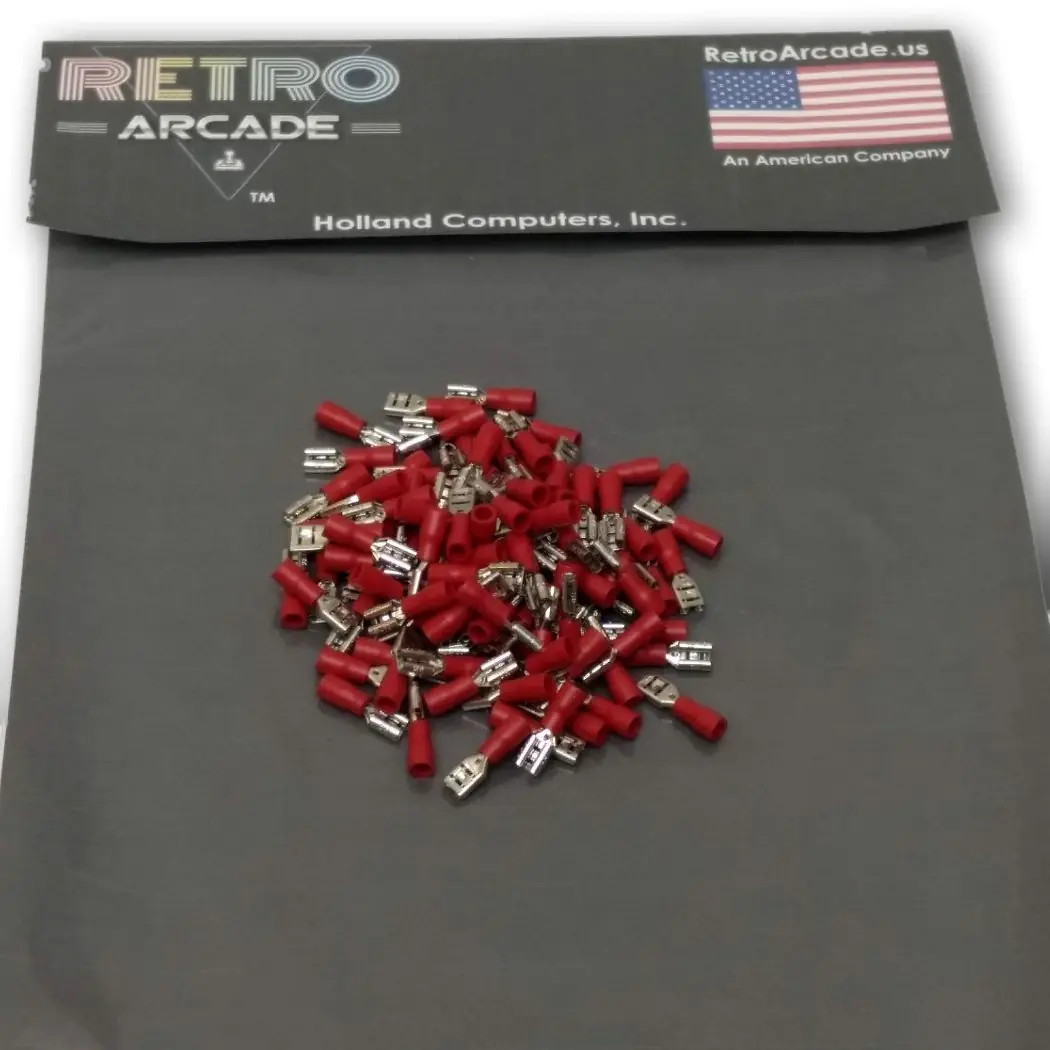 100Pc Female Spade Insulated Connectors Crimp Electrical Wire Terminal 22-18 AWG