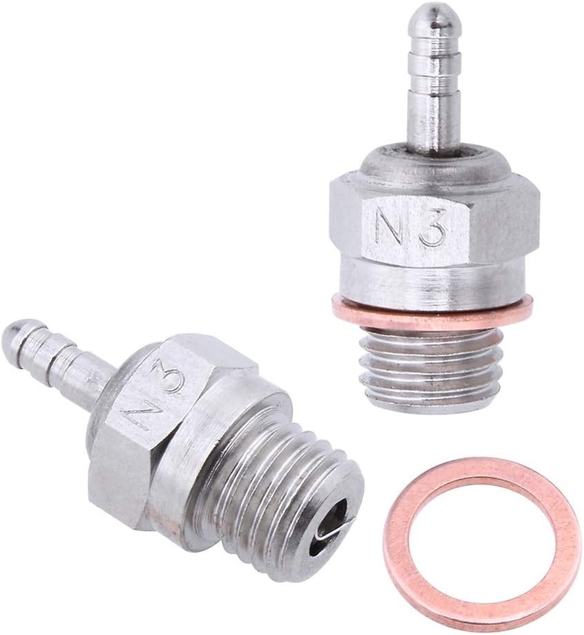 Platinum/Iridium Glow Plug N3 - 2pcs for Enhanced Nitro Engine Performance