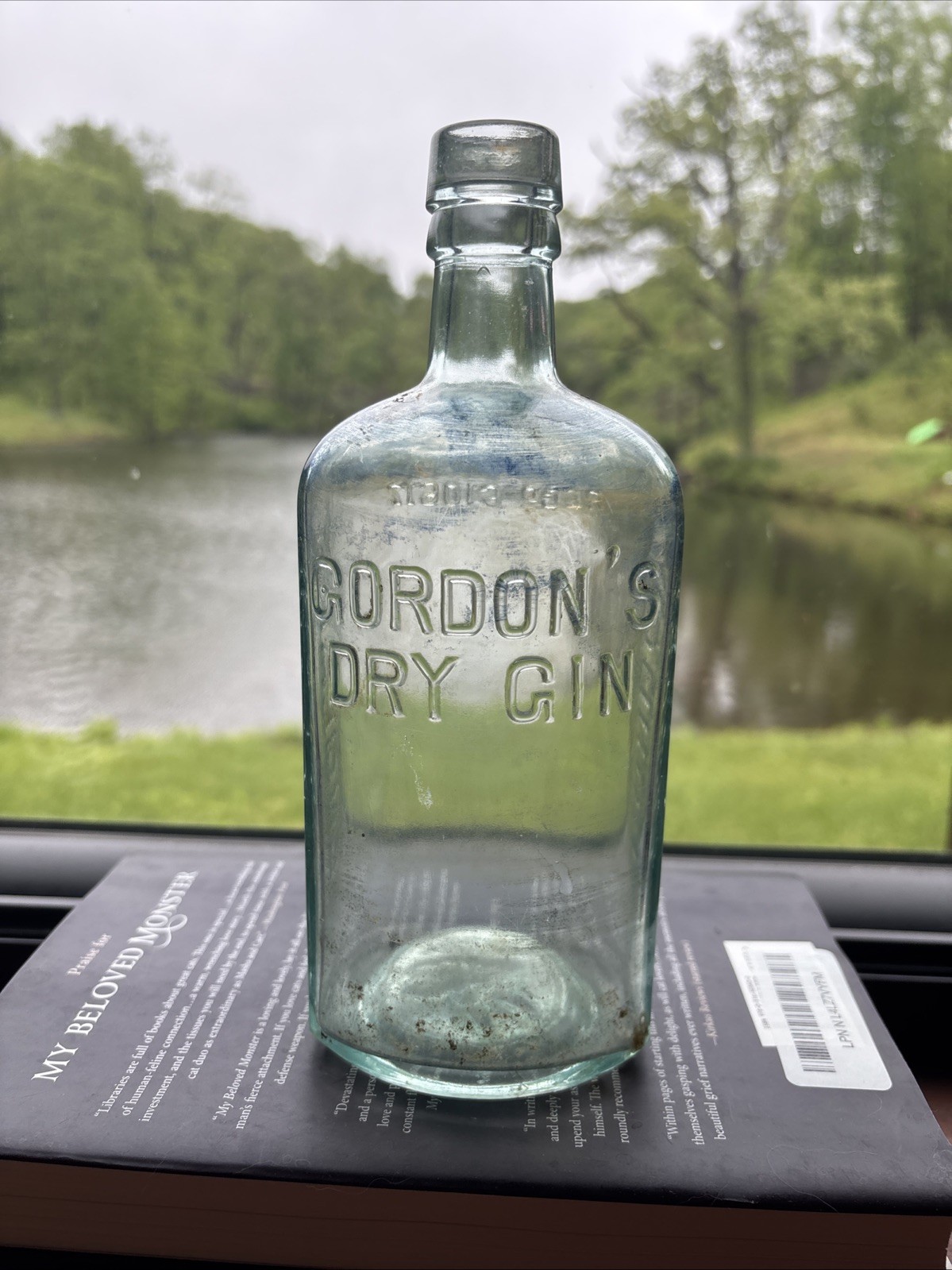 Gordon’s Dry Gin Embossed Bottle; London England
