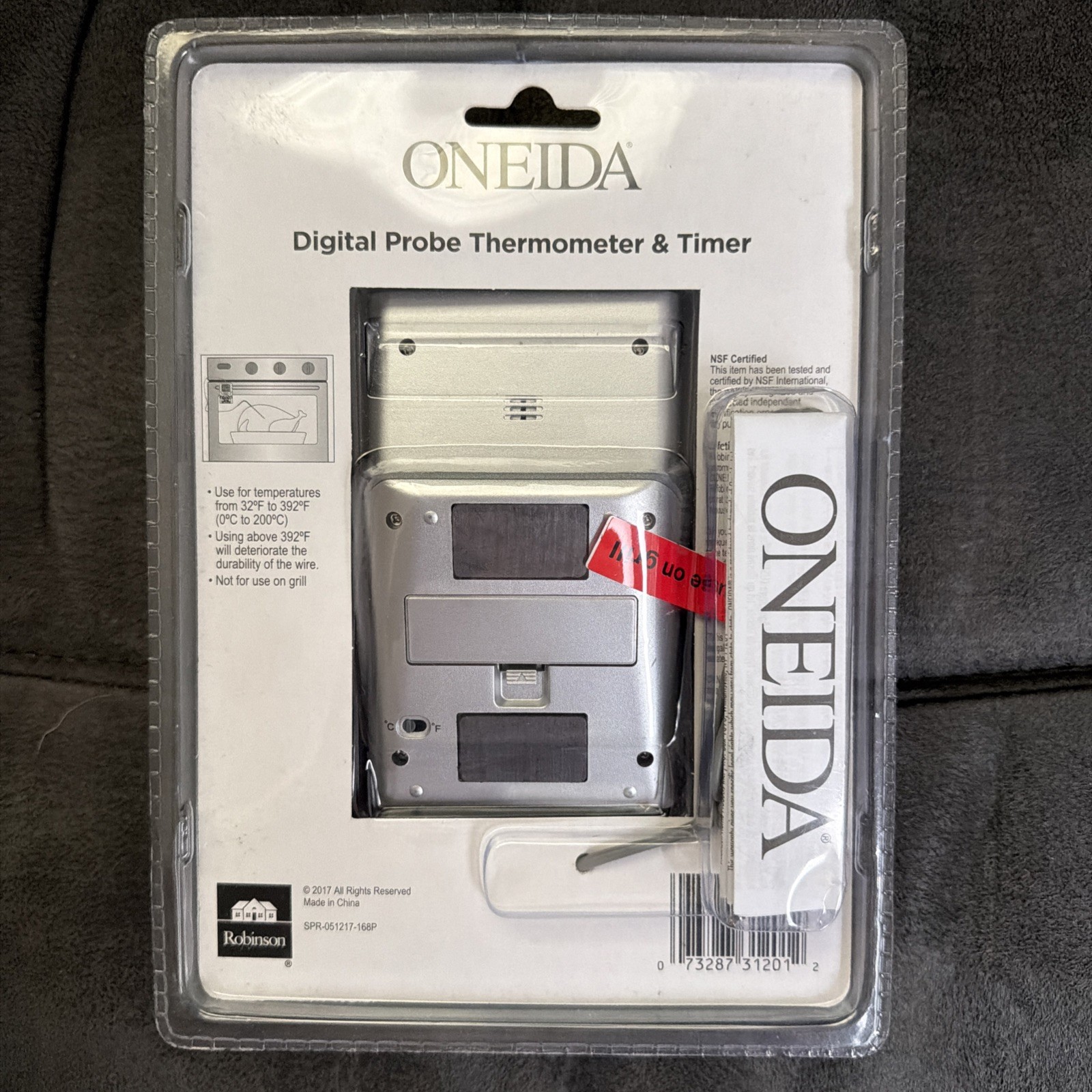 "Oneida Digital Probe Thermometer & Timer" 31201 / New & Sealed/ Free Shipping