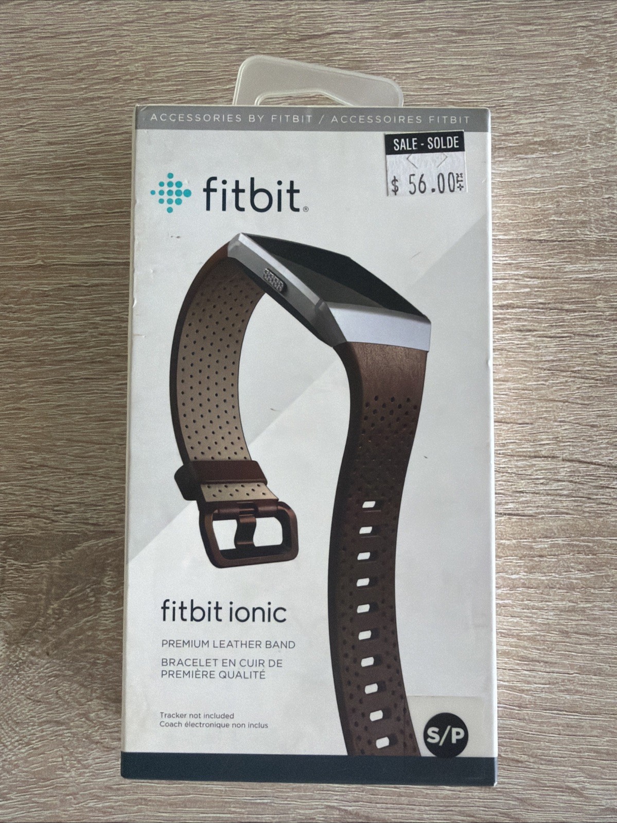 NIB Fitbit Ionic Premium Leather Band Cognac/Brown Size Small *Band Only* New