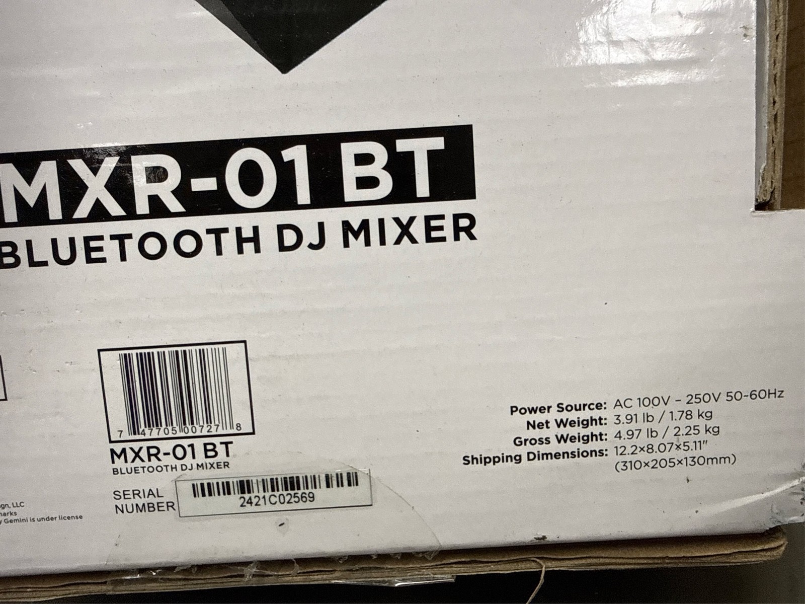 MXR-01BT 2-Channel Professional DJ Mixer with Bluetooth Input 1