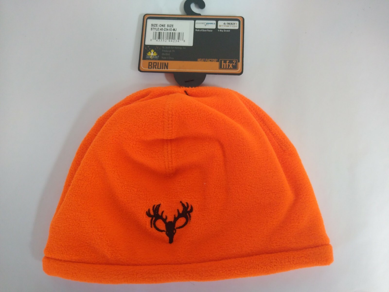 Hot Shot Bruin Beanie Heat Factor 2, One Size Fits Most, Hunting Fishing, Orange