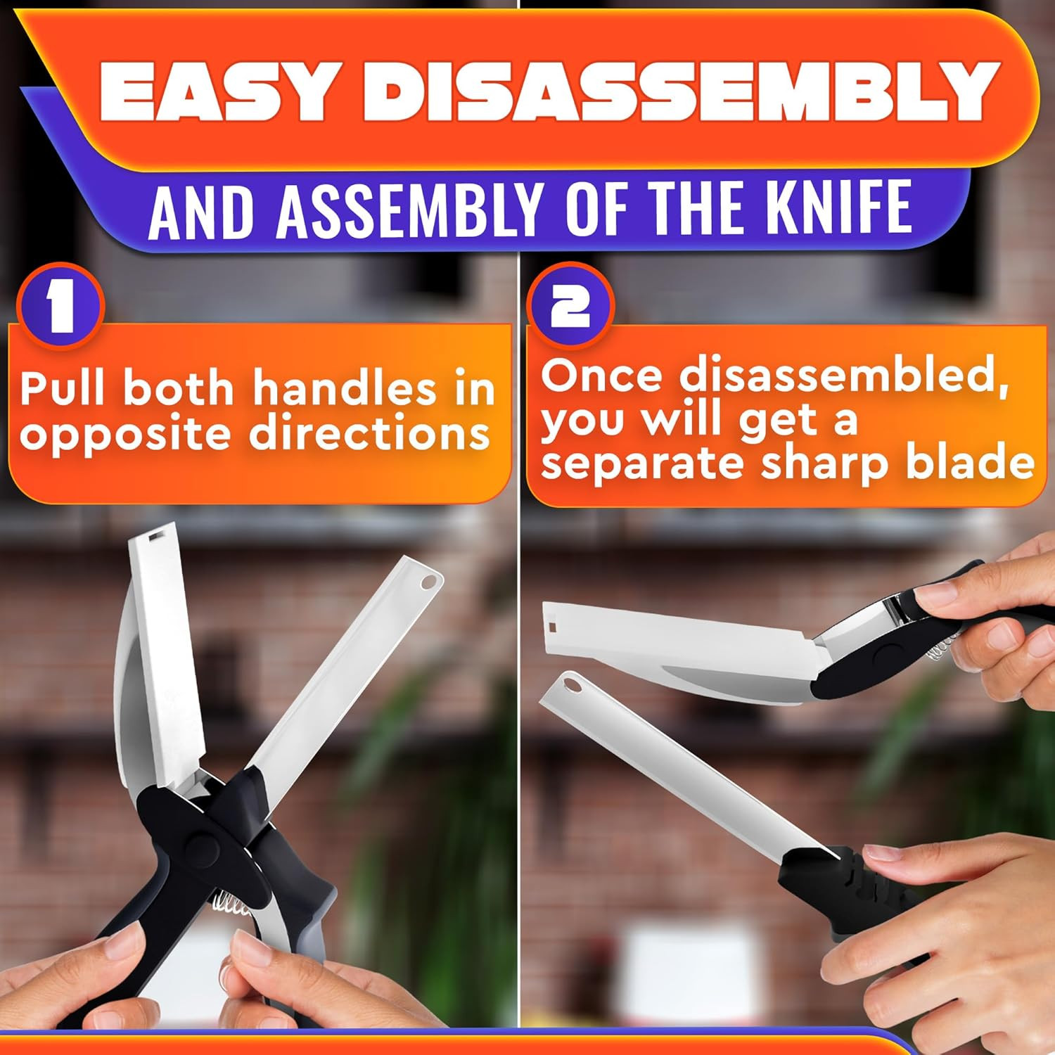 Cutting Board Scissors - Smart Kitchen Scissors with Cutting Board Vegetable Sci