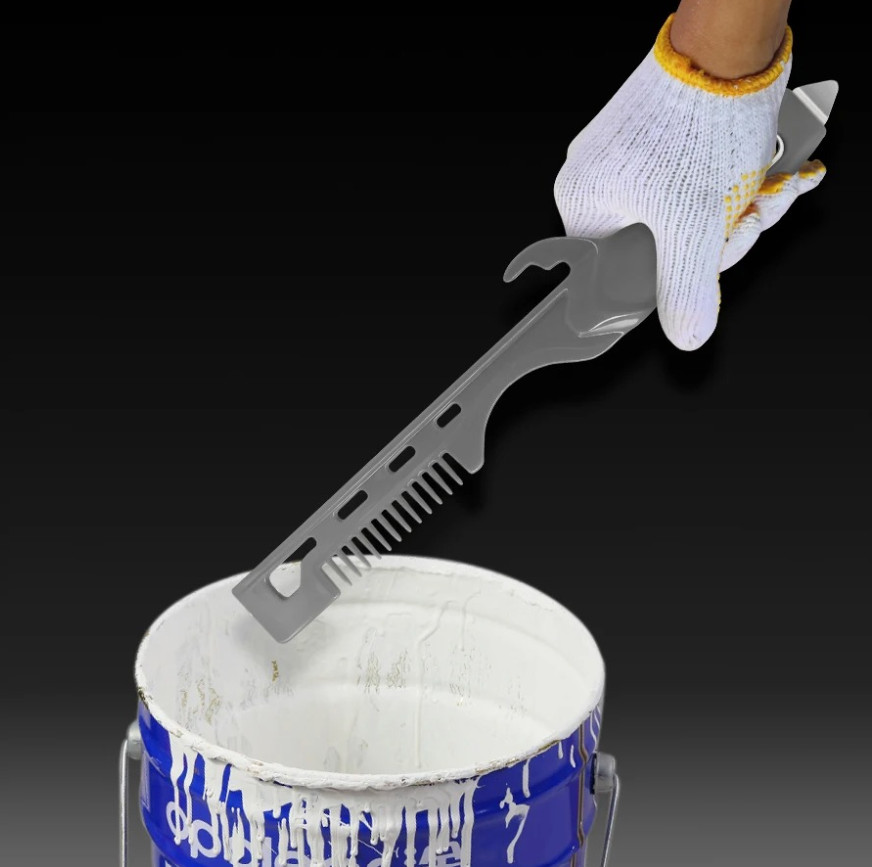 1pc Multi Functional Paint Tool Roller Scraper Brush Cleaner Opener - NEW