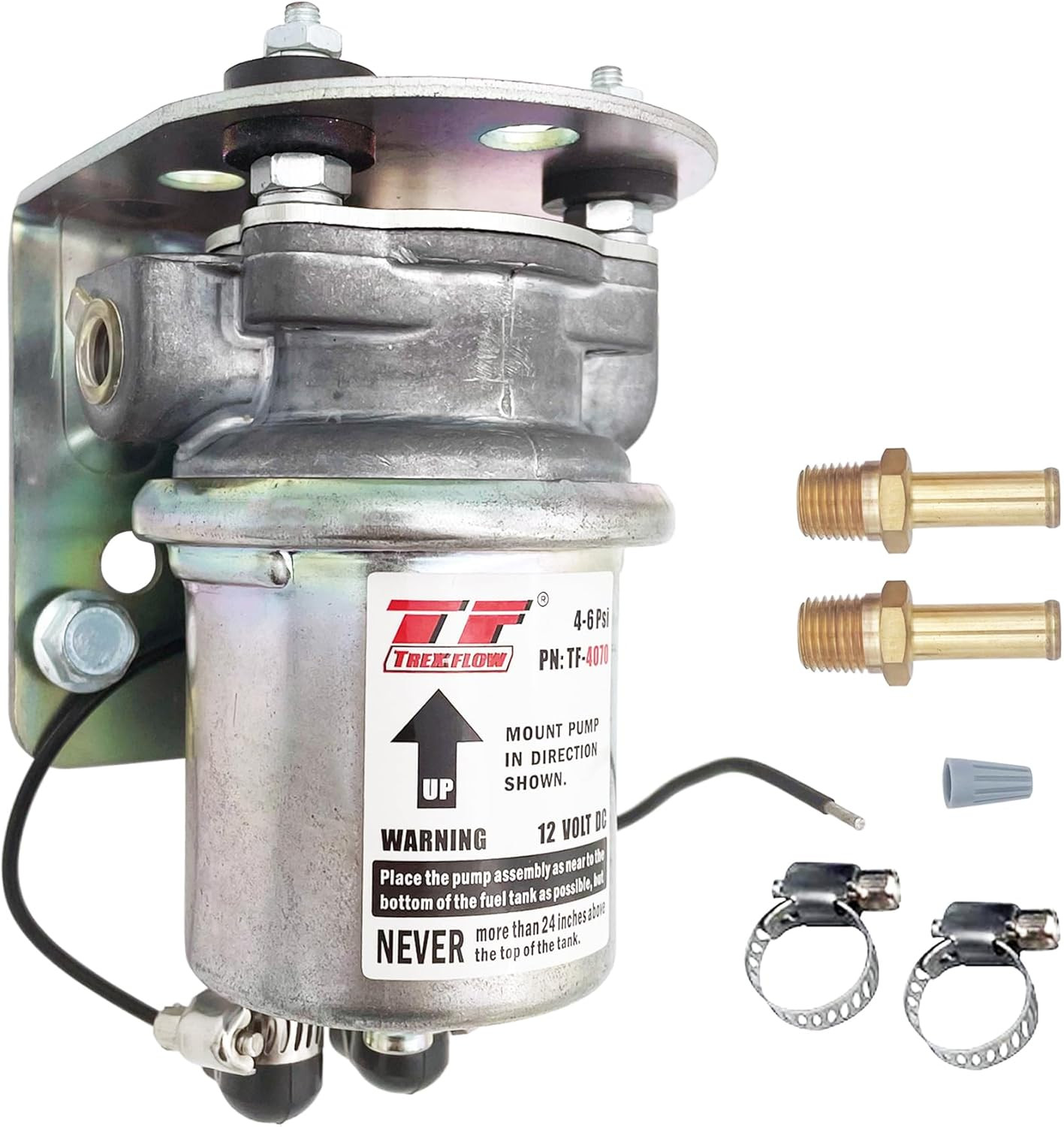 P4070 Universal Electric Fuel Pump 12V 4-8 PSI Rotary Vane for Automotive