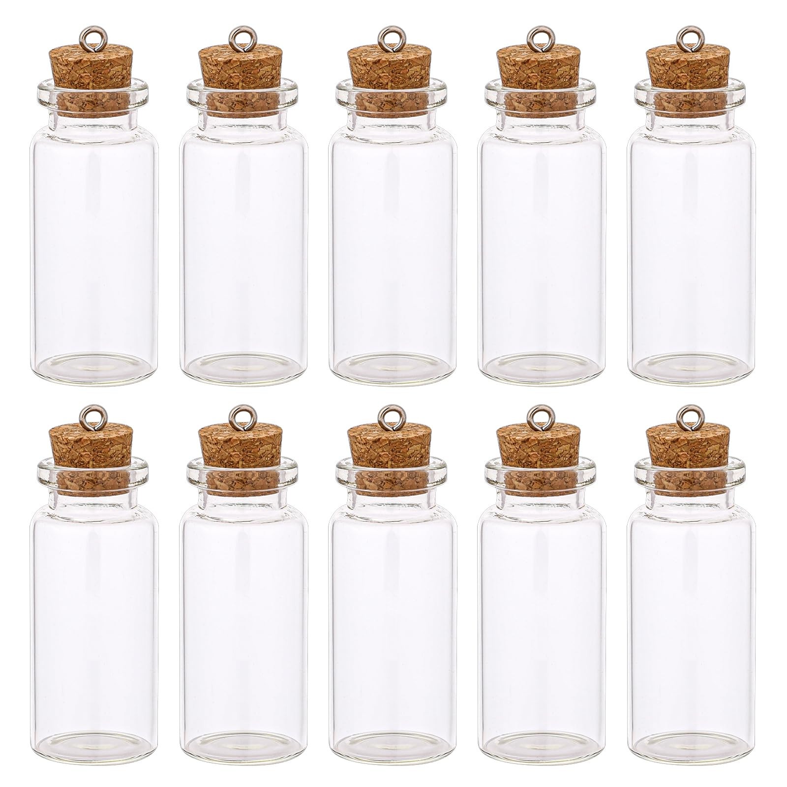10ml 0.86 X 2 Mini Glass Bottles With Cork Lids Clear Empty Spell Jars Small M
