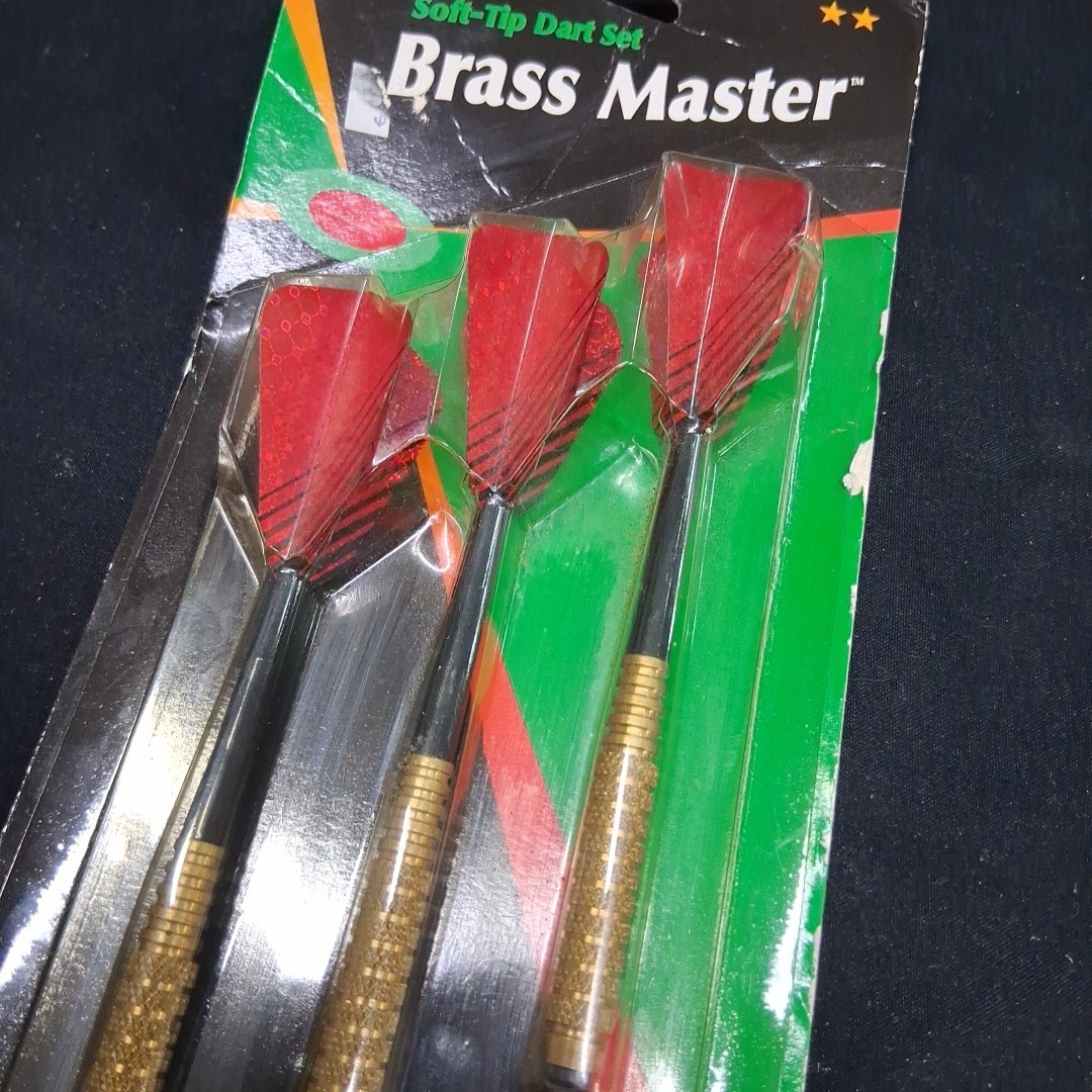Great Lakes Dart Brass Master 26-1410 Soft Tip 3-Dart Set