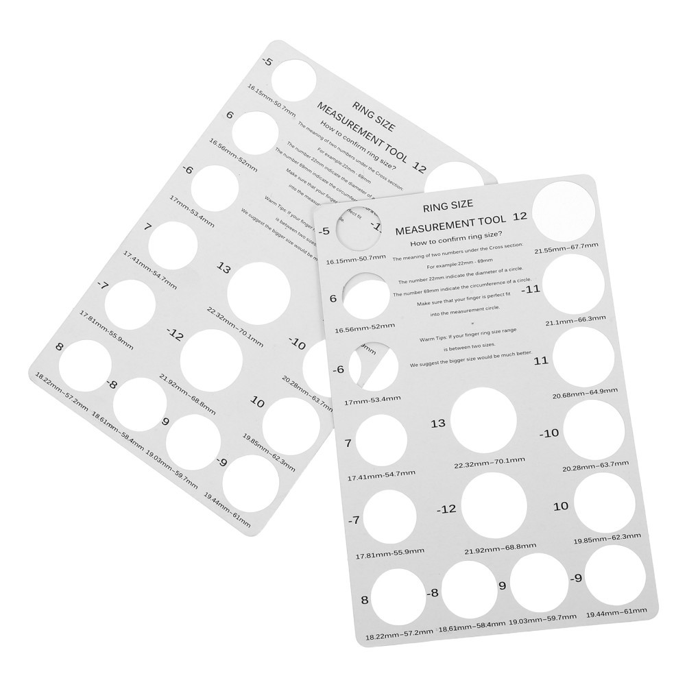 2 Pcs Sizer for Men Tools Finger Ruler Measuring Card Board