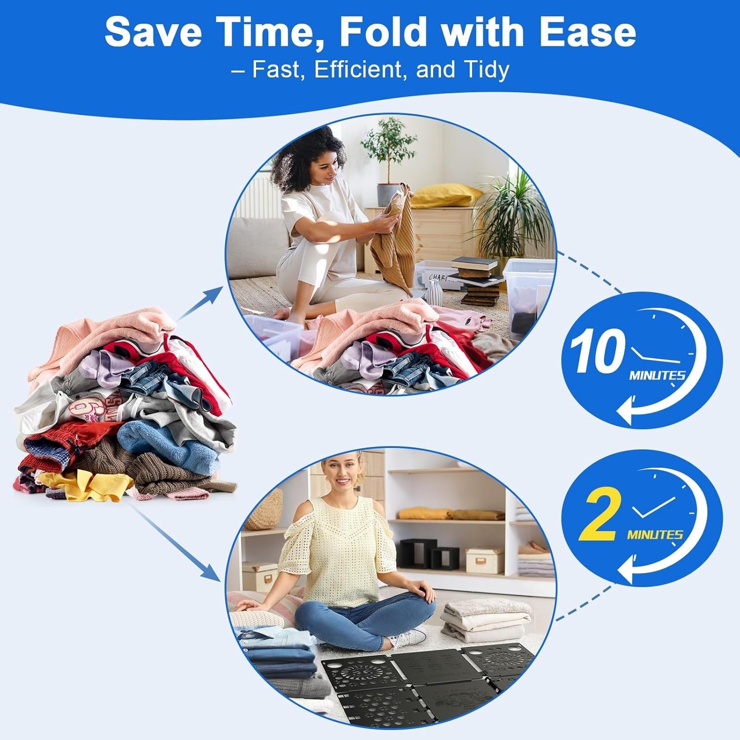 V3 Shirt Folder Board Tshirt Clothes Folder Folding Board Durable Laundry Sor...