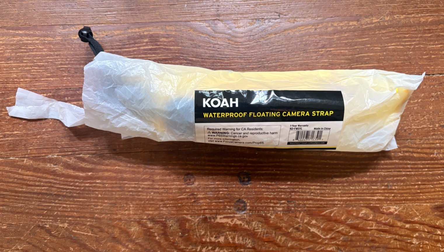 Koah Waterproof Floating Camera Strap Yellow