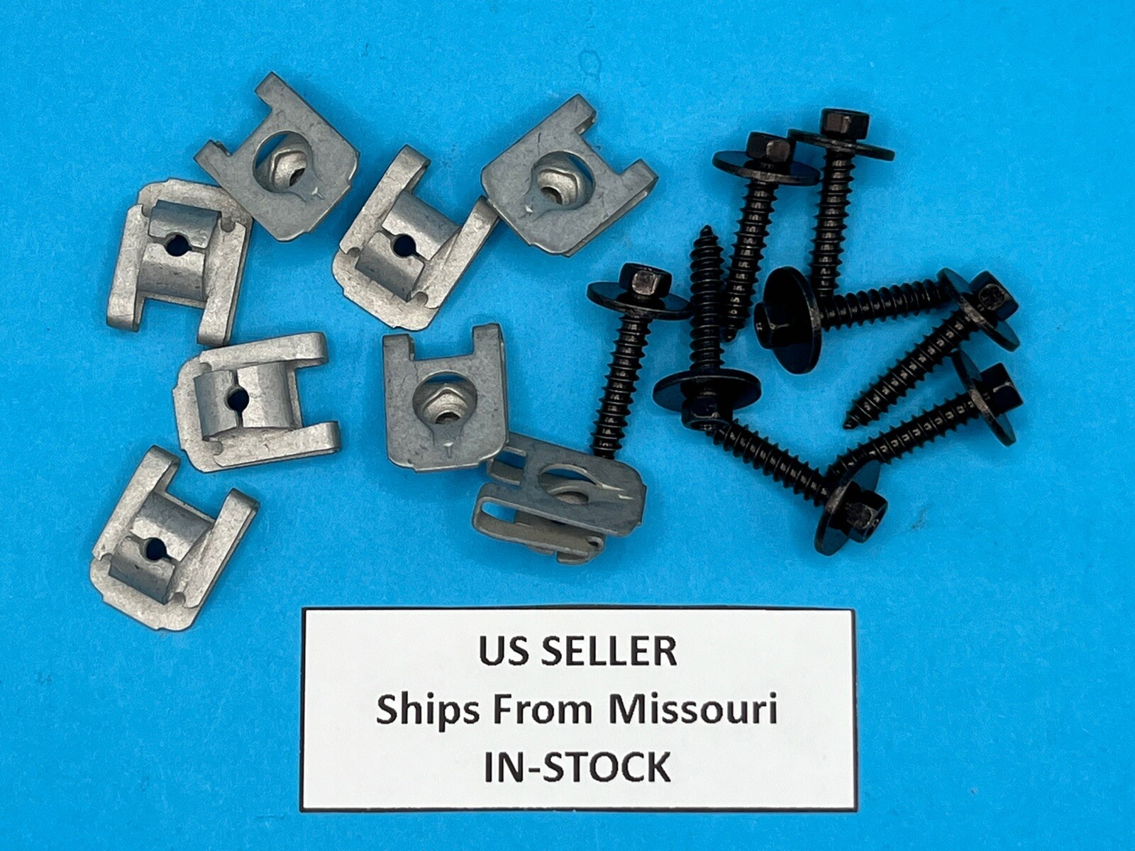 (Pack of 8 Each) Fender Liner Splash Shield Screws & U Nuts For Ford F-150 F150