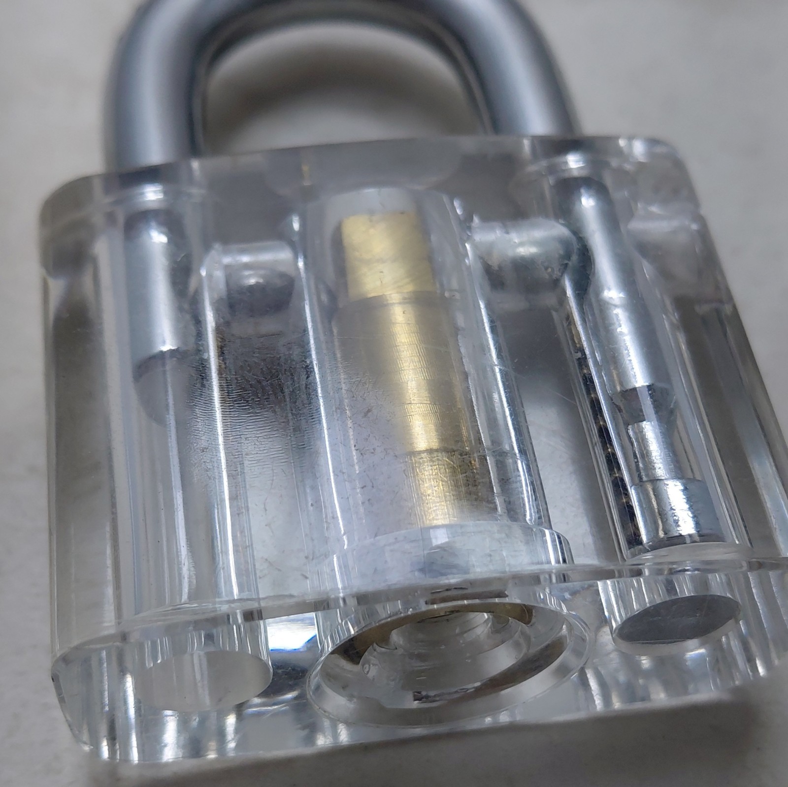Set of 2 Transparent Practice Padlocks with Keys Locksmith Training Tool