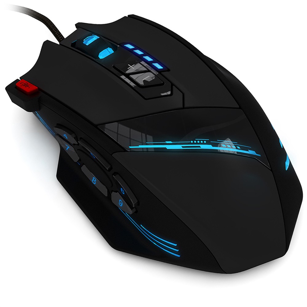 ZELOTES C-12 Wired USB Optical Gaming Mouse 12 Programmable Buttons Compute ASEW
