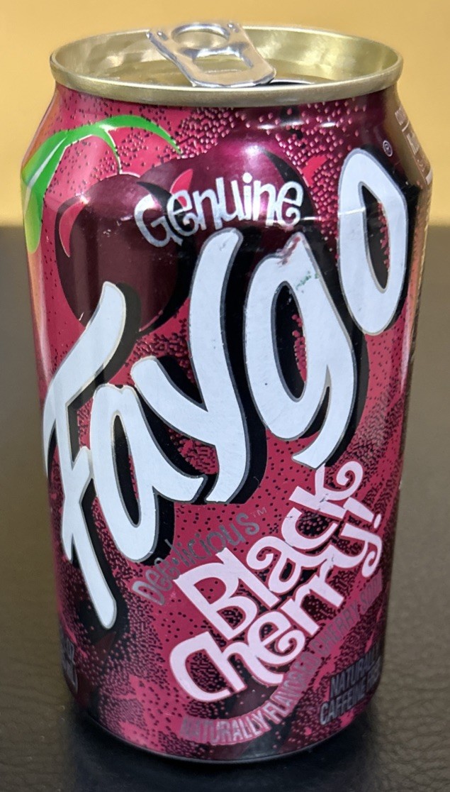 Vintage FAYGO BLACK CHERRY 12oz. Empty Aluminum Pull Tab Soda Can