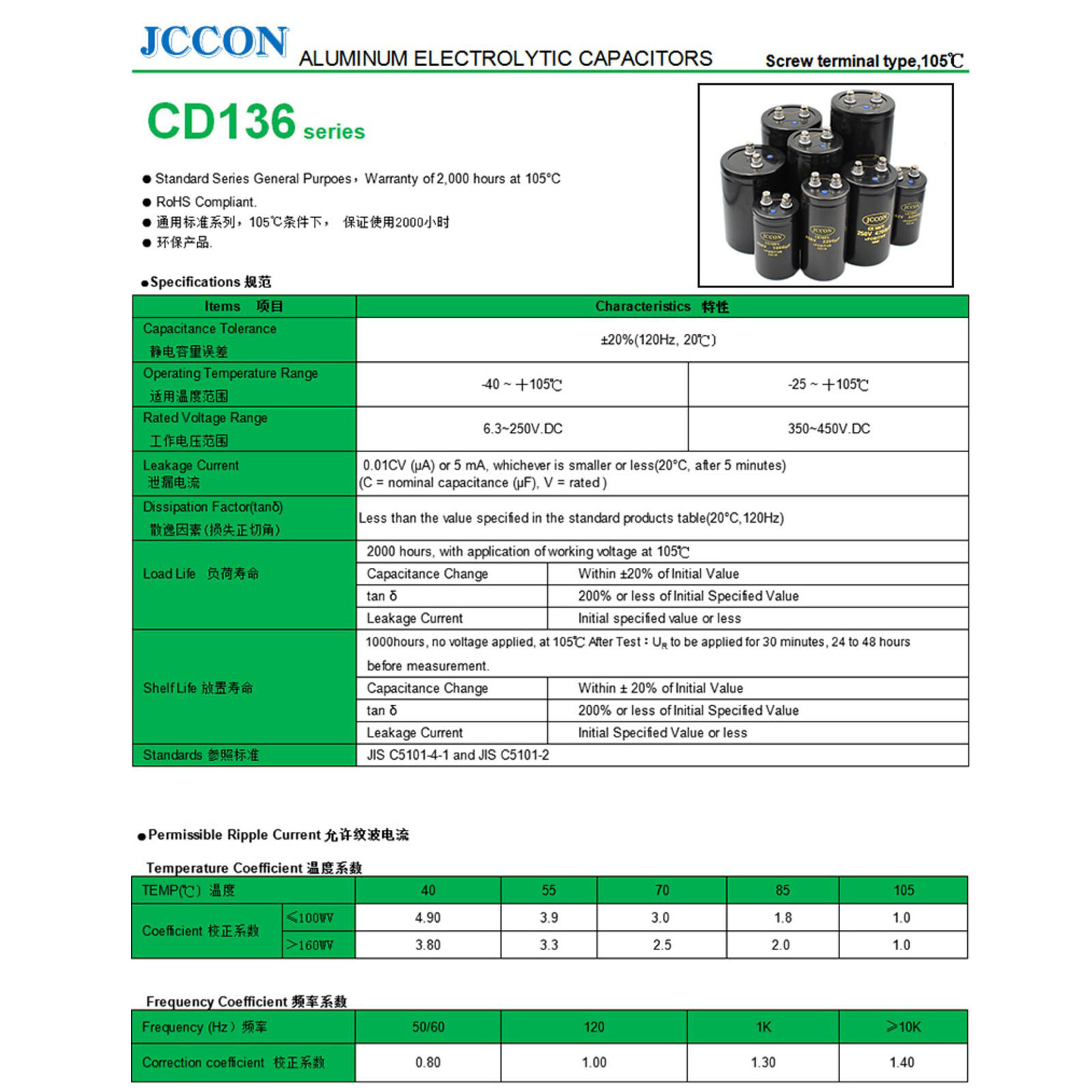 2pc Bolt Capacitor 63V22000UF Inverter Welder Screw Foot Large Capacitor 50x80mm