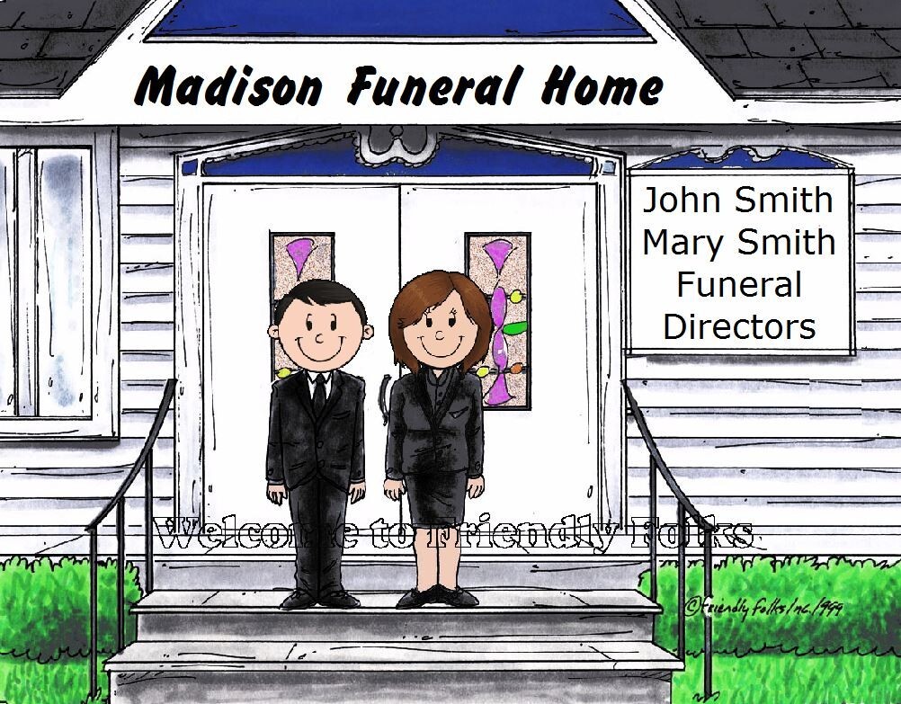 Personalized Funeral Director Picture - Makes a great gift!