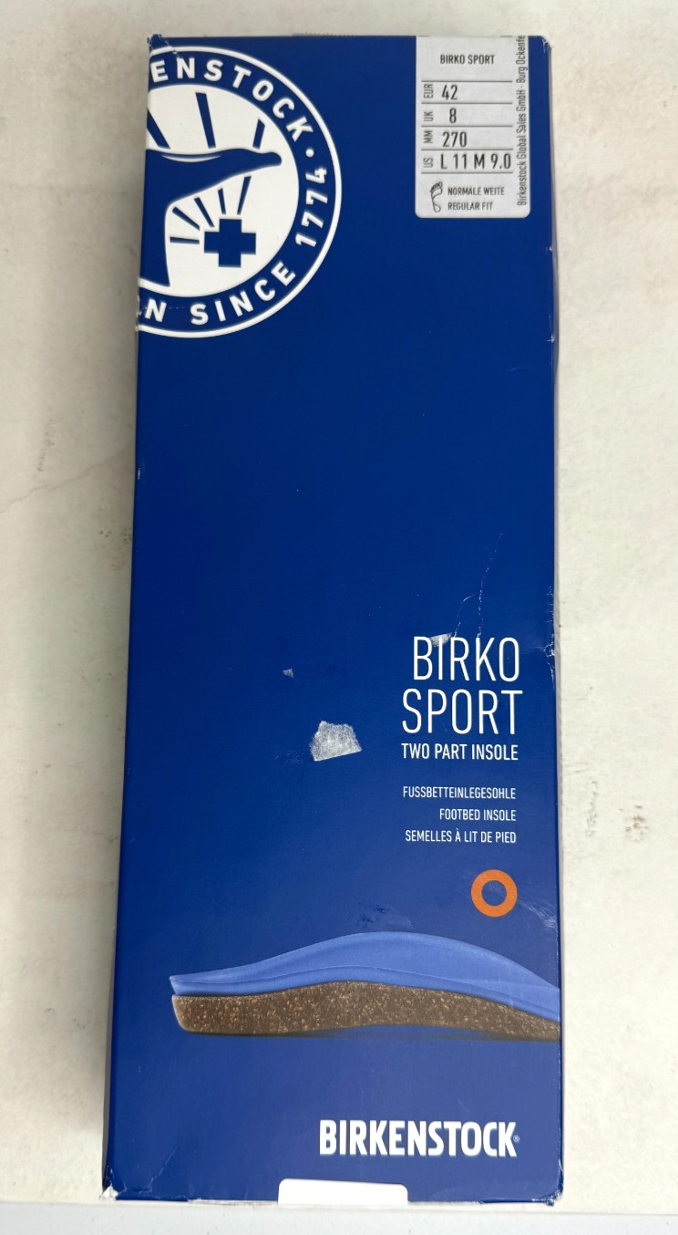 Birkenstock Unisex BirkoSport Arch Support Insole Size Ladies 11 Men's 9 US