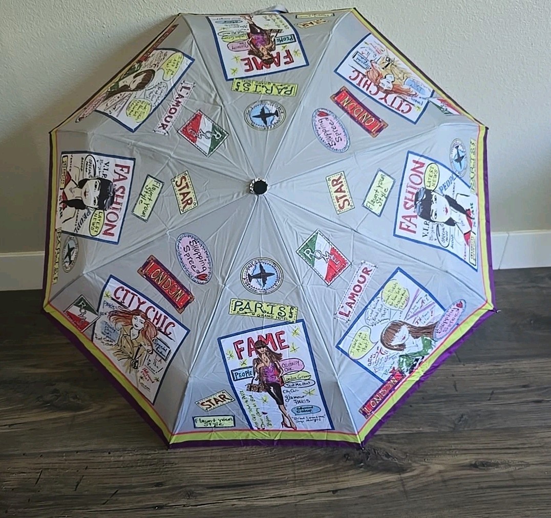 Brighton Travel Umbrella Fashionista Paris London Rome Shopping City Chic Cover