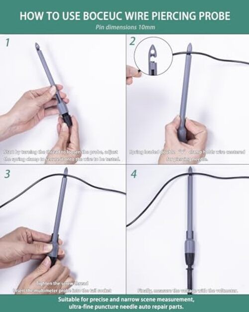 Heavy Duty Wire Piercing Probe Insulation Piercing 4mm Plug(Extended Edition)
