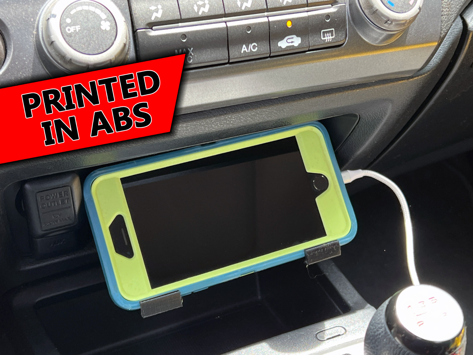 3D Printed Honda Civic Dash Pocket Phone Mount for 8th Gen 06-11 (Android Apple)