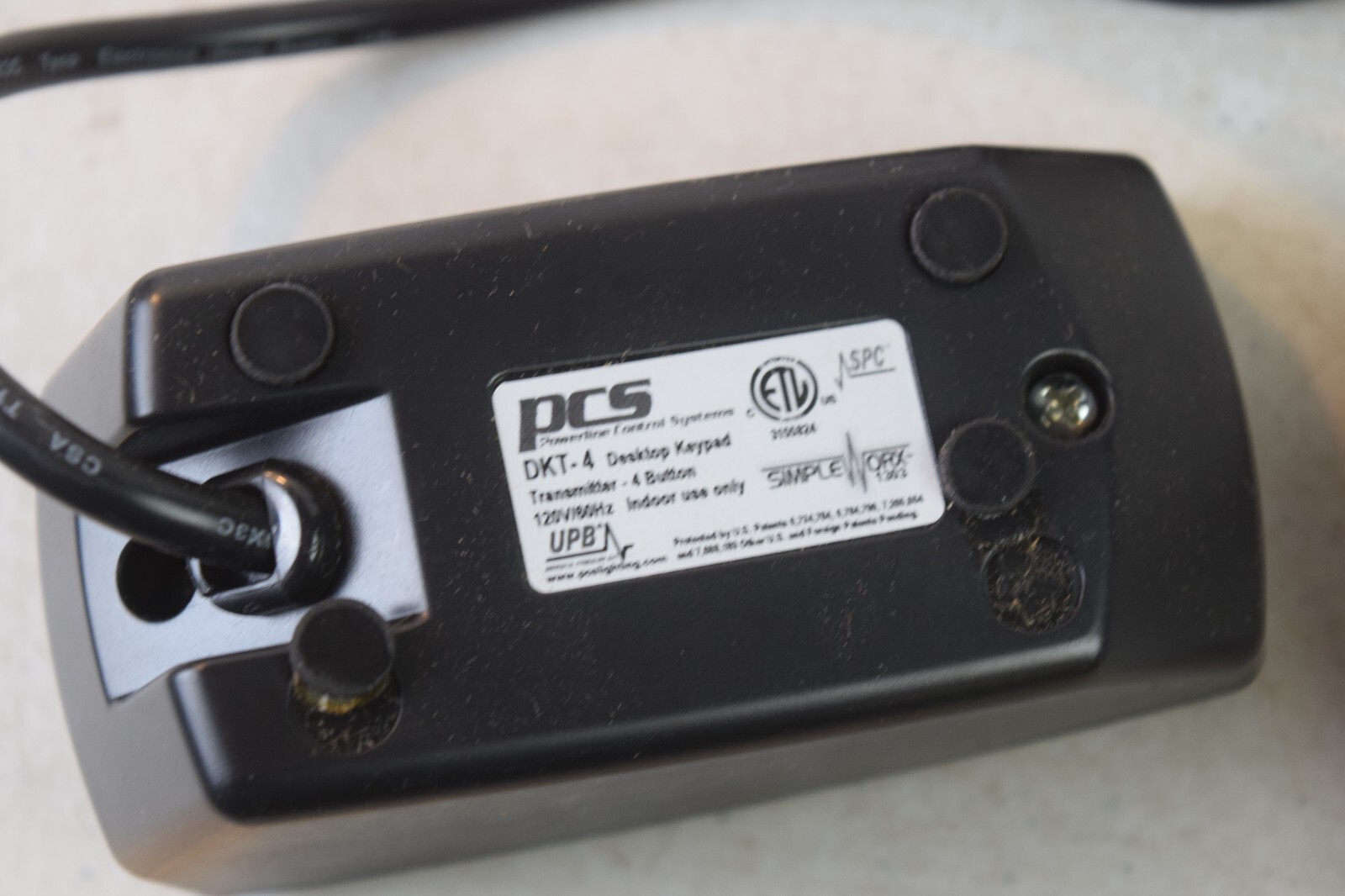 Simple Worx KPT-4 Keypad Transmitter Wall Mount 4 Button 120 V 60Hz