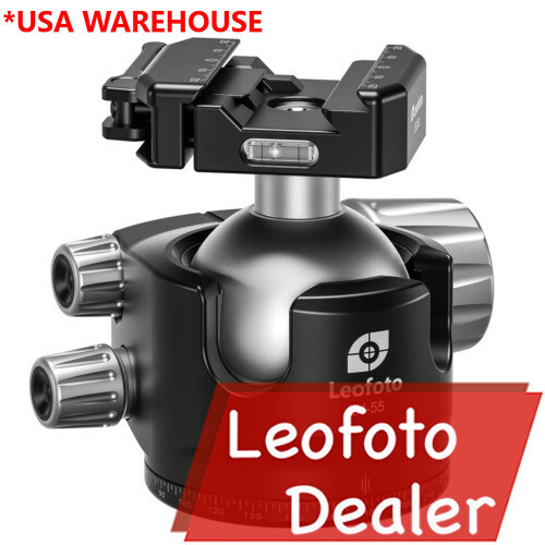Leofoto LH-55LSC Lever-Control Hybrid Clamp Ballhead/Arca+Picatinny