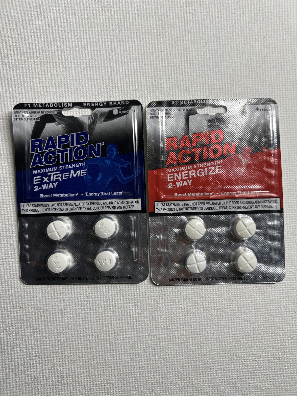 Rapid Action 2 Way Energy 1 Pack Each 1 Extreme & 1 Energize Compare Free Ship