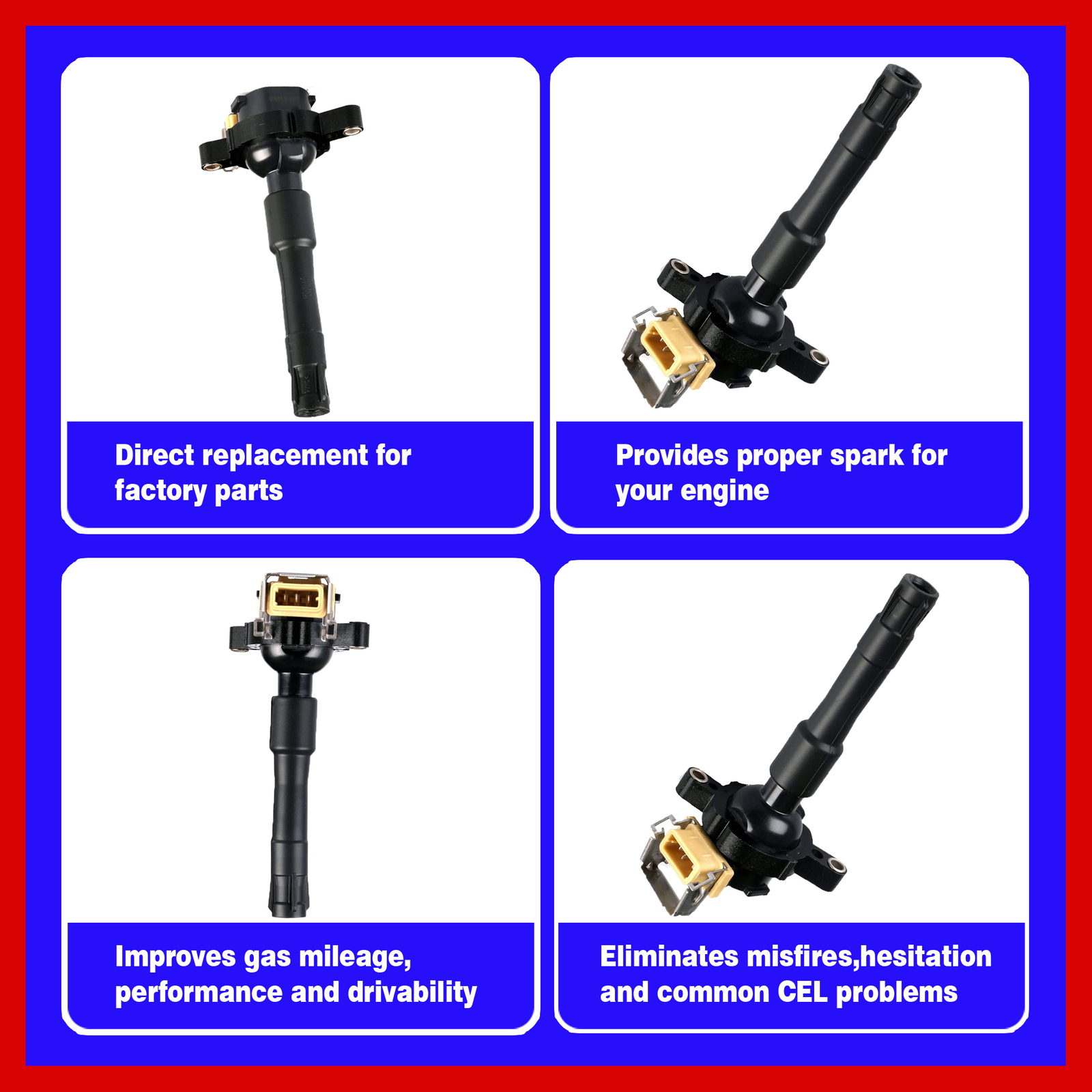 6PC IGNITION COIL EBM321 FOR 97-06 BMW 320i E46 2.0L