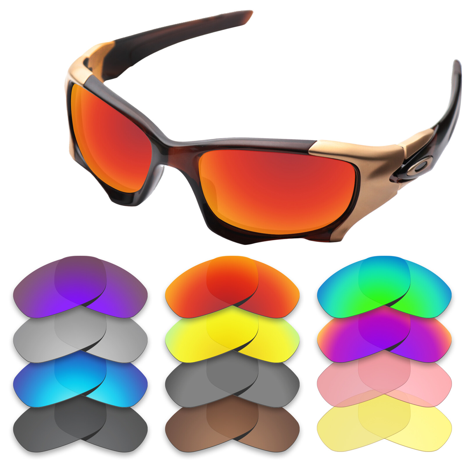 EYAR Replacement Lenses for-Oakley Pit Boss2 II OO9137 Sunglasses -Options