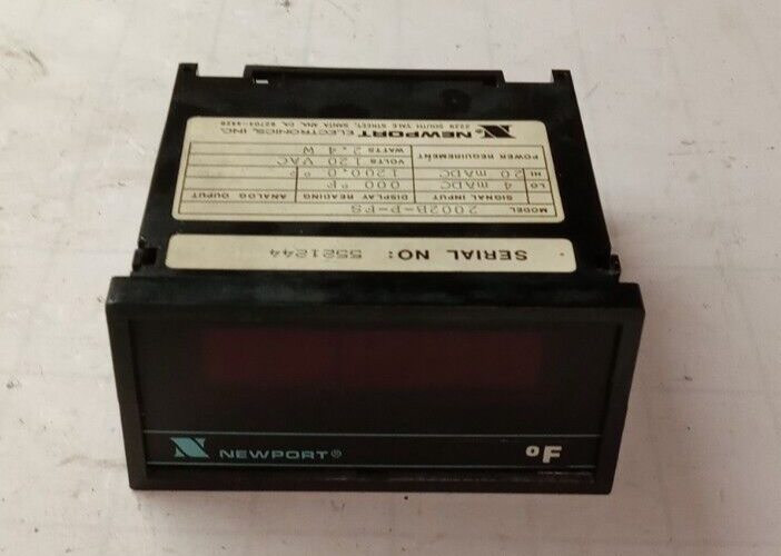 NEWPORT DIGITAL PROCESS PANEL METER 4-20 mADC 120 VAC 2002-B-P-FS