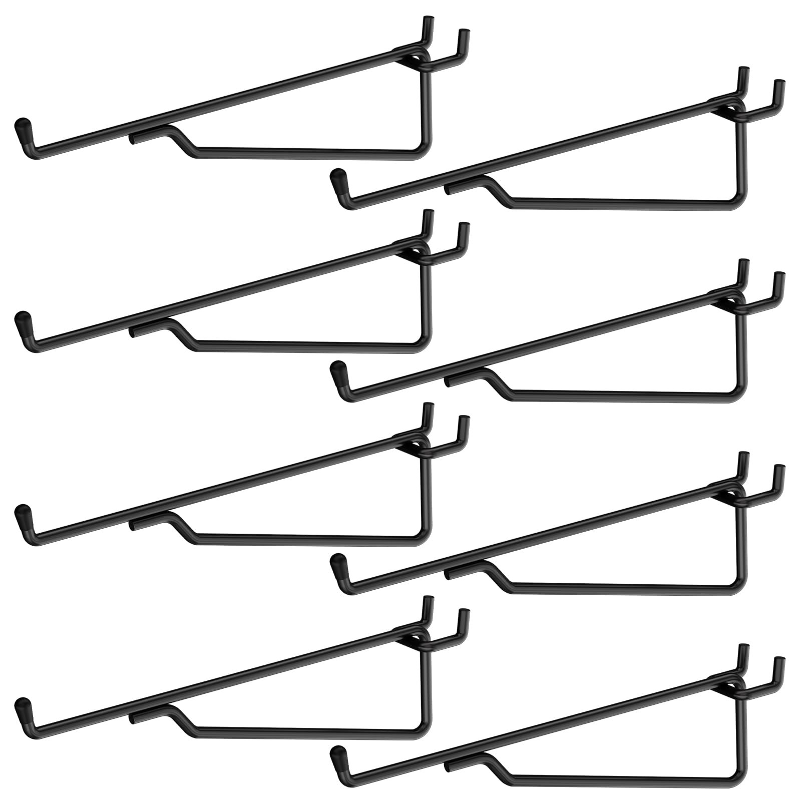 8 Pack 8" Pegboard Shelf Hooks, 1/4" Peg Board Organizer Accessory