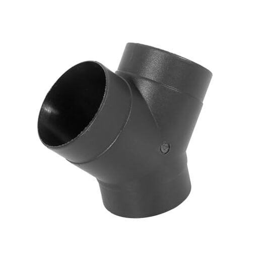75mm Car Heater Warm 3 Way Air Ducting Pipe Y Shape Outlet Connector Black