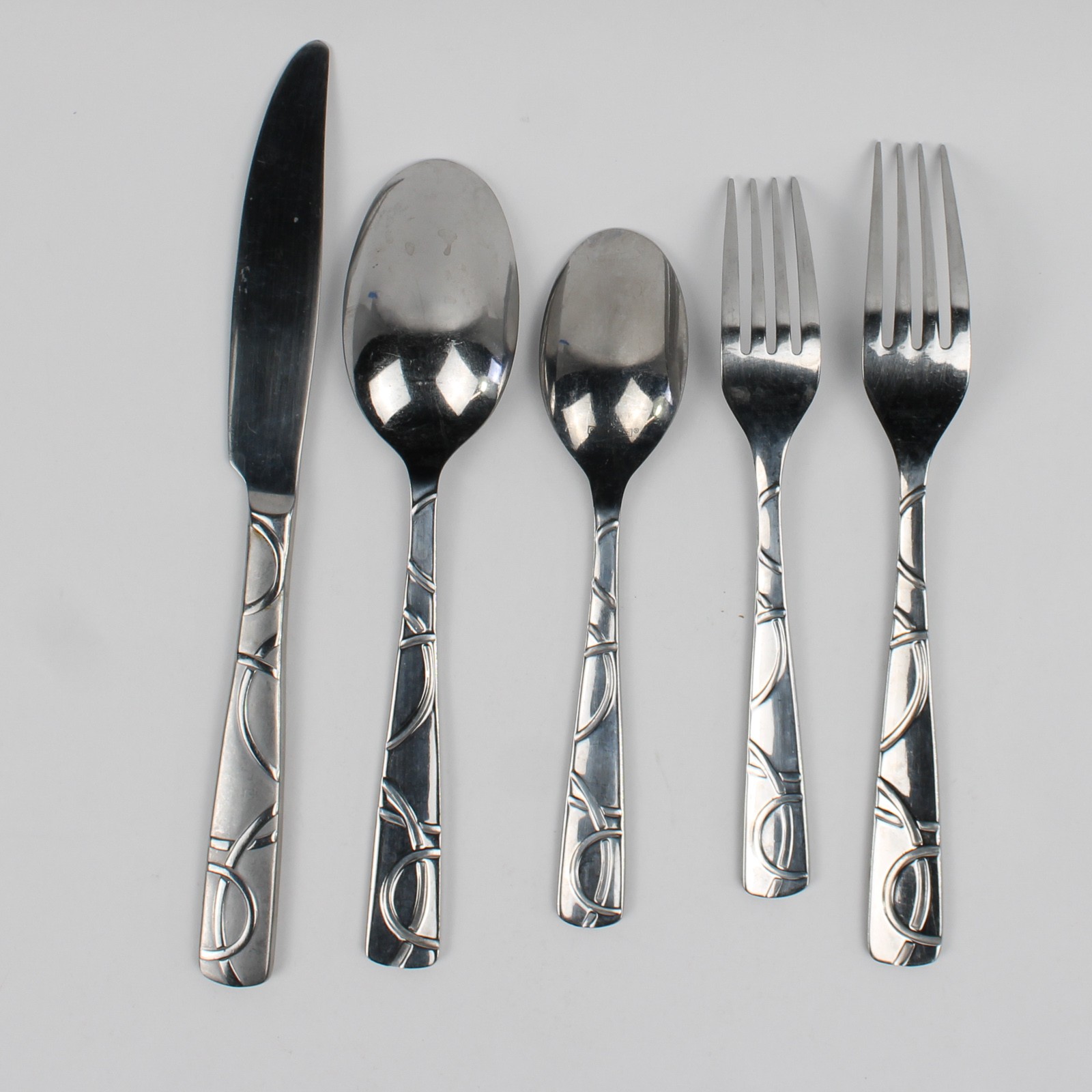 5-Piece Place Setting Cambridge Silver CBS224 Pattern Stainless Steel Rare